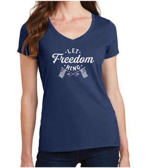 Let Freedom Ring - Ladies V-Neck